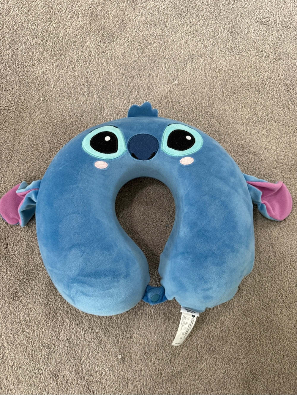 Blue Stitch Travel Neck Pillow - Kids Plush Support
